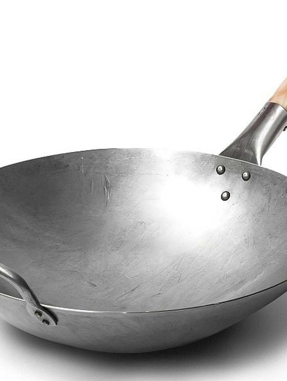 Craft® 14" Hand Hammered Carbon Steel Wok w/ Wood Handle